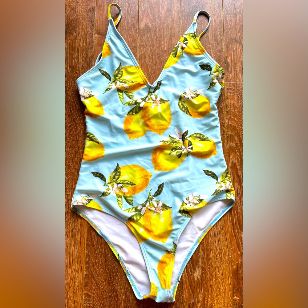 MARINAVIDA Ladies Lemon Floral One-Piece Swimsuit